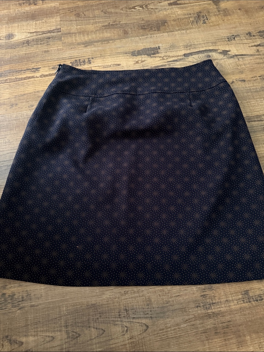 H&M Navy Mini Skirt with Subtle Dot Pattern
